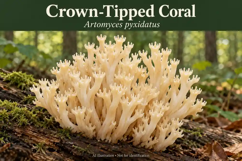 Crown Tipped Coral Mushroom