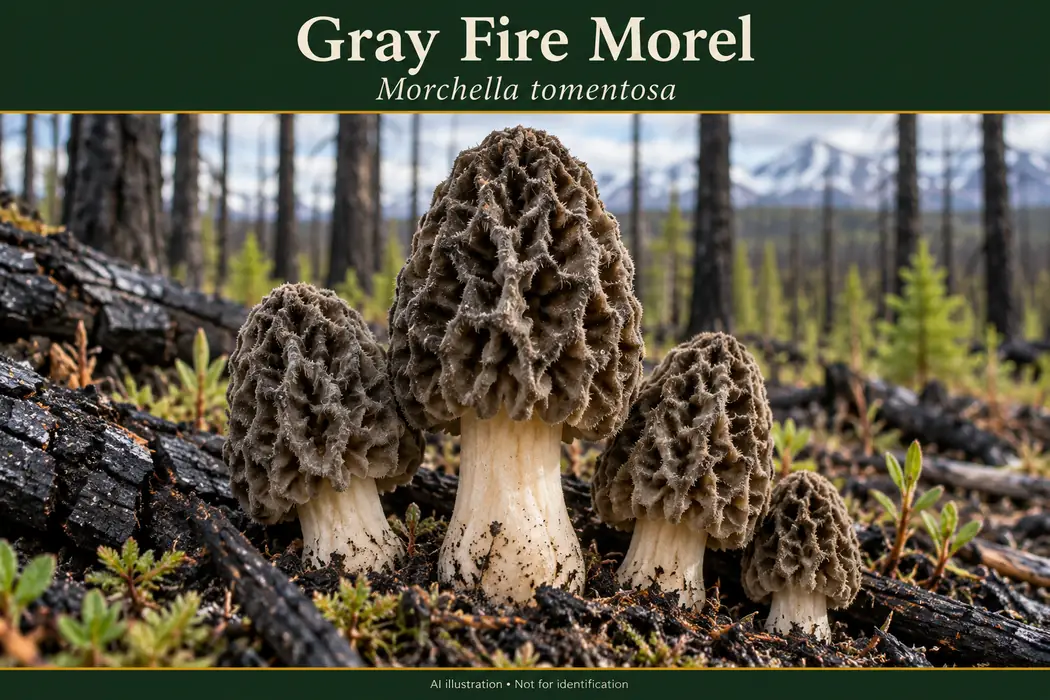 01 gray fire morel - Edible Mushrooms in Alaska