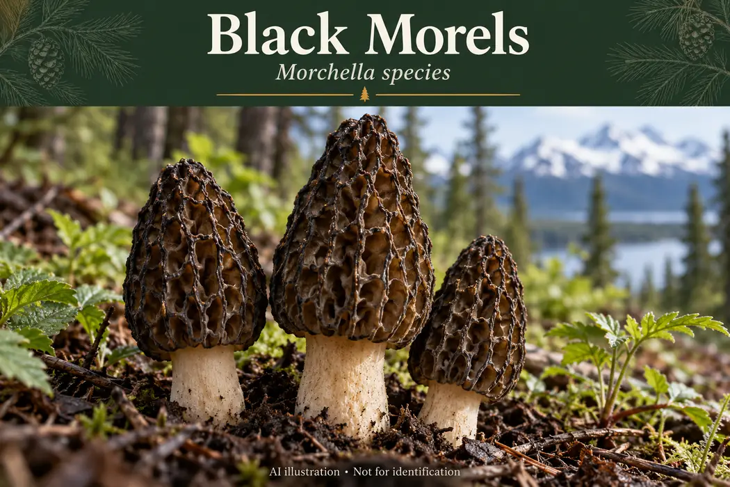 02 black morels - Edible Mushrooms in Alaska